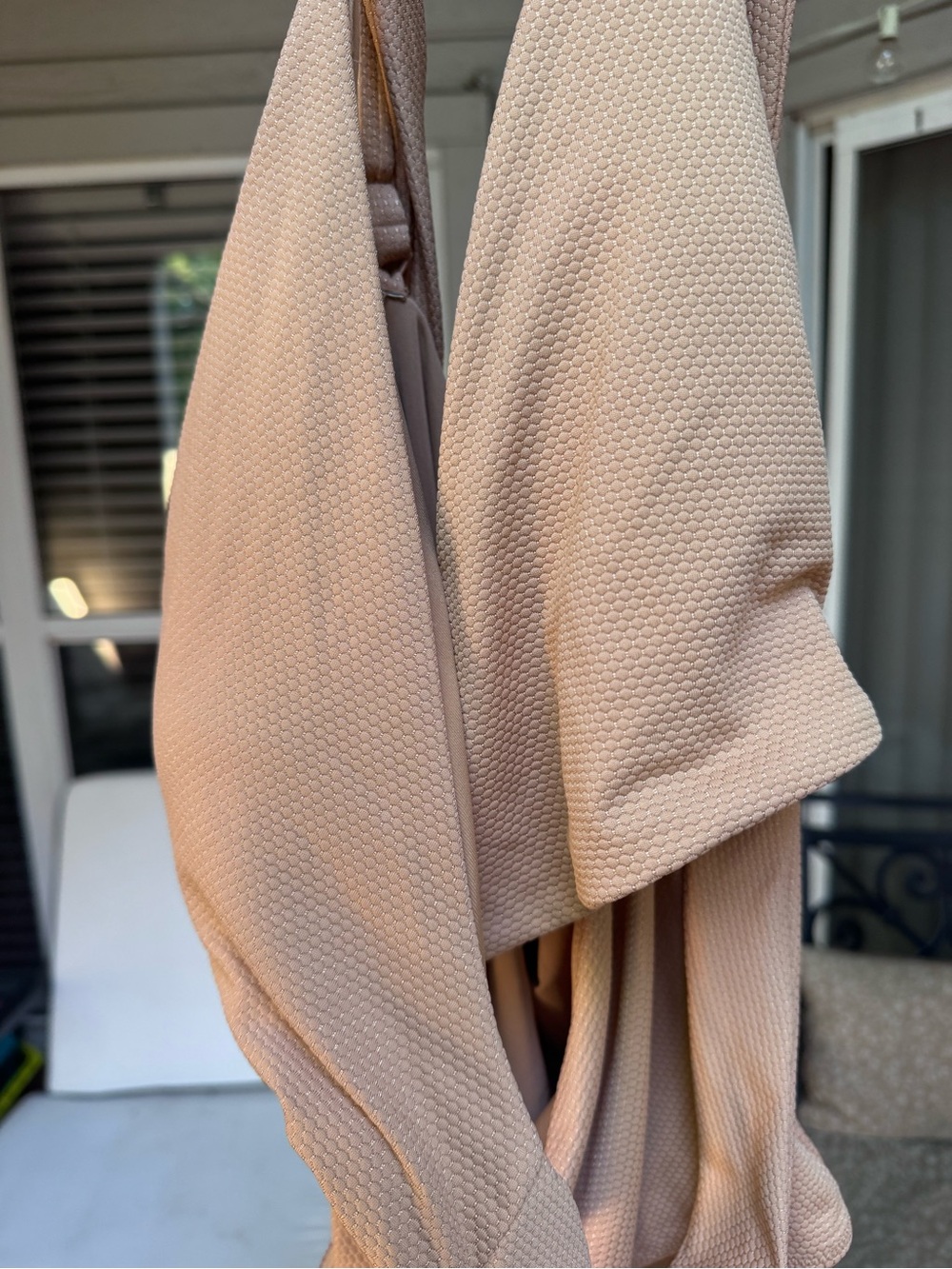 aerie One-Piece Swimsuit in Beige Tan with Waist Tie - Picture 5 of 5